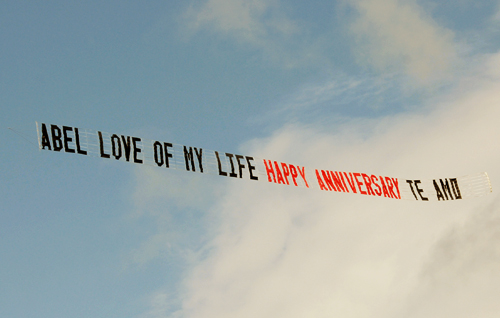 Anniversary Airplane Banner
