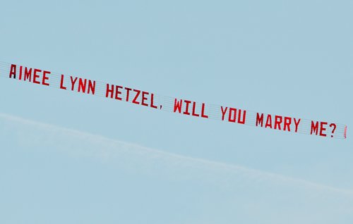 Marry Me Airplane Banner