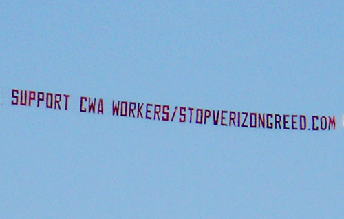 Verizon Union Airplane Banner